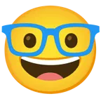 faccina nerd + cuore blu