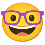 faccina nerd + cuore viola