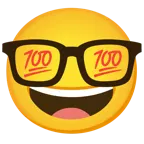 faccina nerd + 100 punti