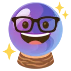 faccina nerd + sfera di cristallo