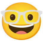faccina nerd + cuore bianco