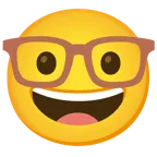 faccina nerd + cuore marrone
