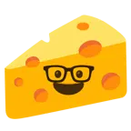 faccina nerd + fetta di formaggio