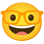 faccina nerd + cuore arancione