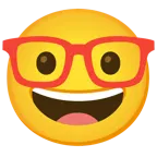 faccina nerd + cuore rosso