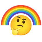faccina concentrata + arcobaleno