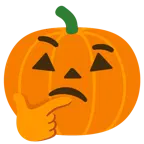 faccina concentrata + zucca di Halloween