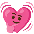 faccina concentrata + cuore che batte