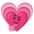 faccina concentrata + cuore che cresce