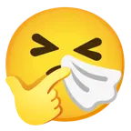 faccina concentrata + faccina che starnutisce