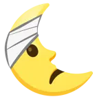 faccina con la testa bendata + faccina ultimo quarto di luna