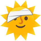 faccina con la testa bendata + faccina sole