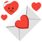 faccina con la testa bendata + lettera d’amore