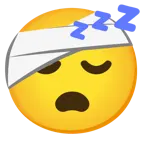 faccina con la testa bendata + faccina che dorme