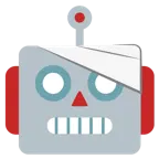 faccina con la testa bendata + faccina di robot