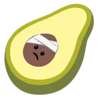 faccina con la testa bendata + avocado
