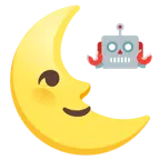 faccina di robot + faccina ultimo quarto di luna
