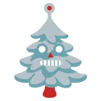 faccina di robot + albero sempreverde