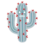 faccina di robot + cactus