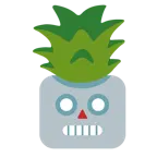 faccina di robot + ananas