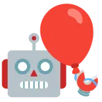 faccina di robot + palloncino