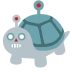 faccina di robot + tartaruga