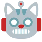 faccina di robot + muso di gatto