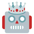 faccina di robot + corona