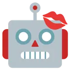 faccina di robot + impronta della bocca