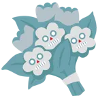 faccina di robot + mazzo di fiori