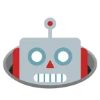 faccina di robot + buco