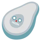 faccina di robot + avocado