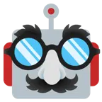 faccina di robot + faccina travestita