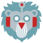 faccina di robot + leone