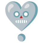 faccina di robot + punto esclamativo a cuore