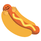 faccina che abbraccia + hot dog