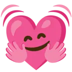 faccina che abbraccia + cuore che batte