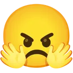 faccina che abbraccia + faccina arrabbiata