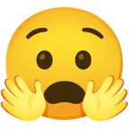 faccina che abbraccia + faccina angosciata