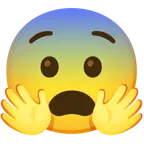 faccina che abbraccia + faccina impaurita