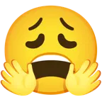faccina che abbraccia + faccina esausta