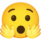 faccina che abbraccia + faccina sorpresa