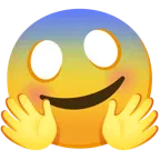 faccina che abbraccia + faccina terrorizzata