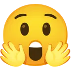faccina che abbraccia + faccina stupita