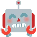 faccina che abbraccia + faccina di robot