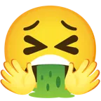 faccina che abbraccia + faccina che vomita
