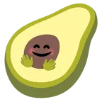 faccina che abbraccia + avocado