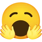 faccina che abbraccia + faccina che sbadiglia