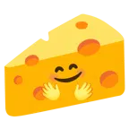 faccina che abbraccia + fetta di formaggio