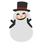 faccina che abbraccia + pupazzo di neve senza neve